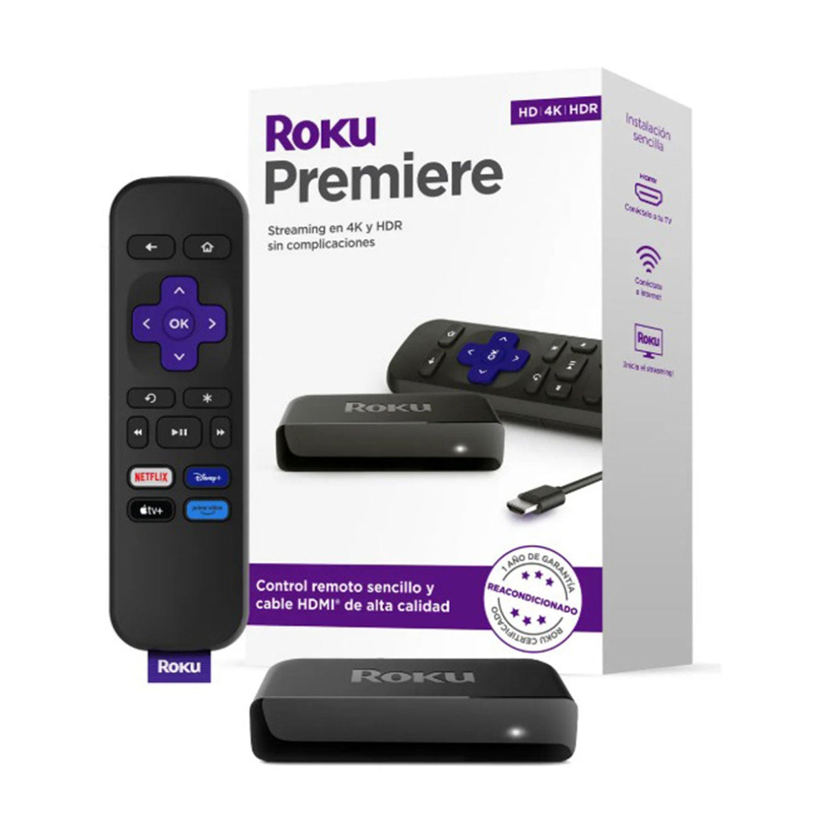 Roku PREMIER 4K HDR (Reacondicionado) - Bestmart
