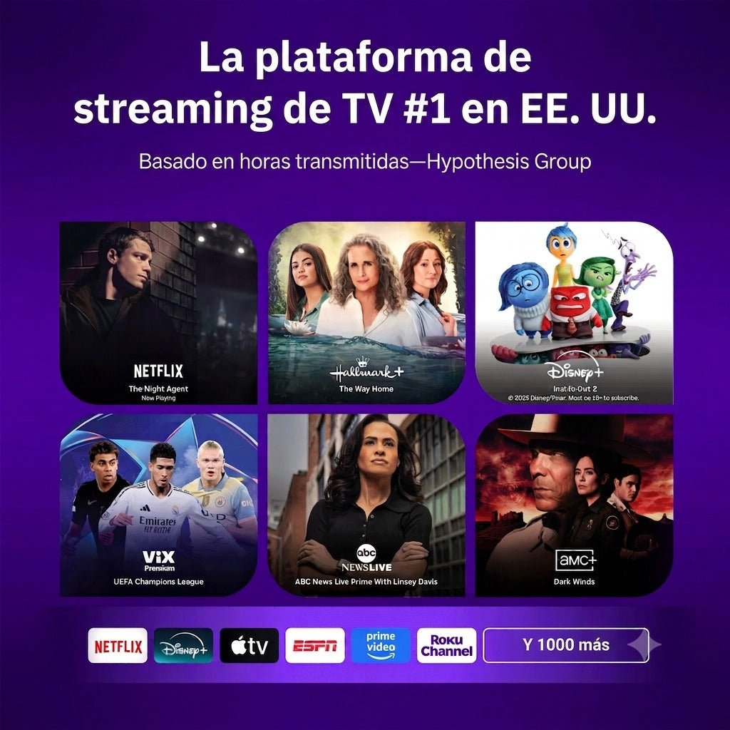 Roku Streamer Plus 4K HDR Control por Voz Streaming WiFi Negro - Bestmart