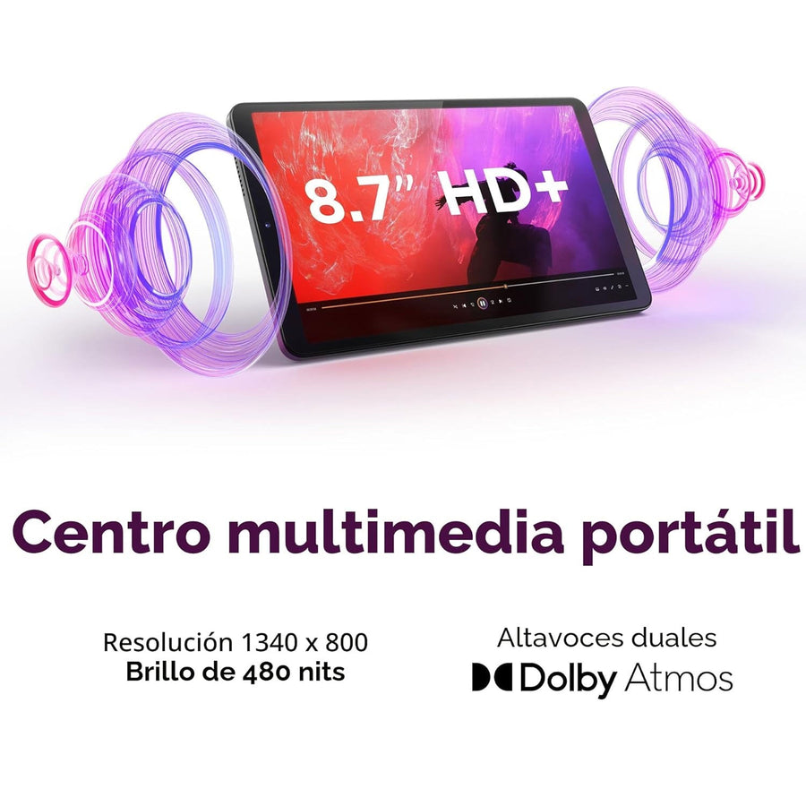 Tablet Lenovo Tab One 8.7″ – 4GB RAM, 64GB, Android 14 + Funda Protectora Incluida - Negro