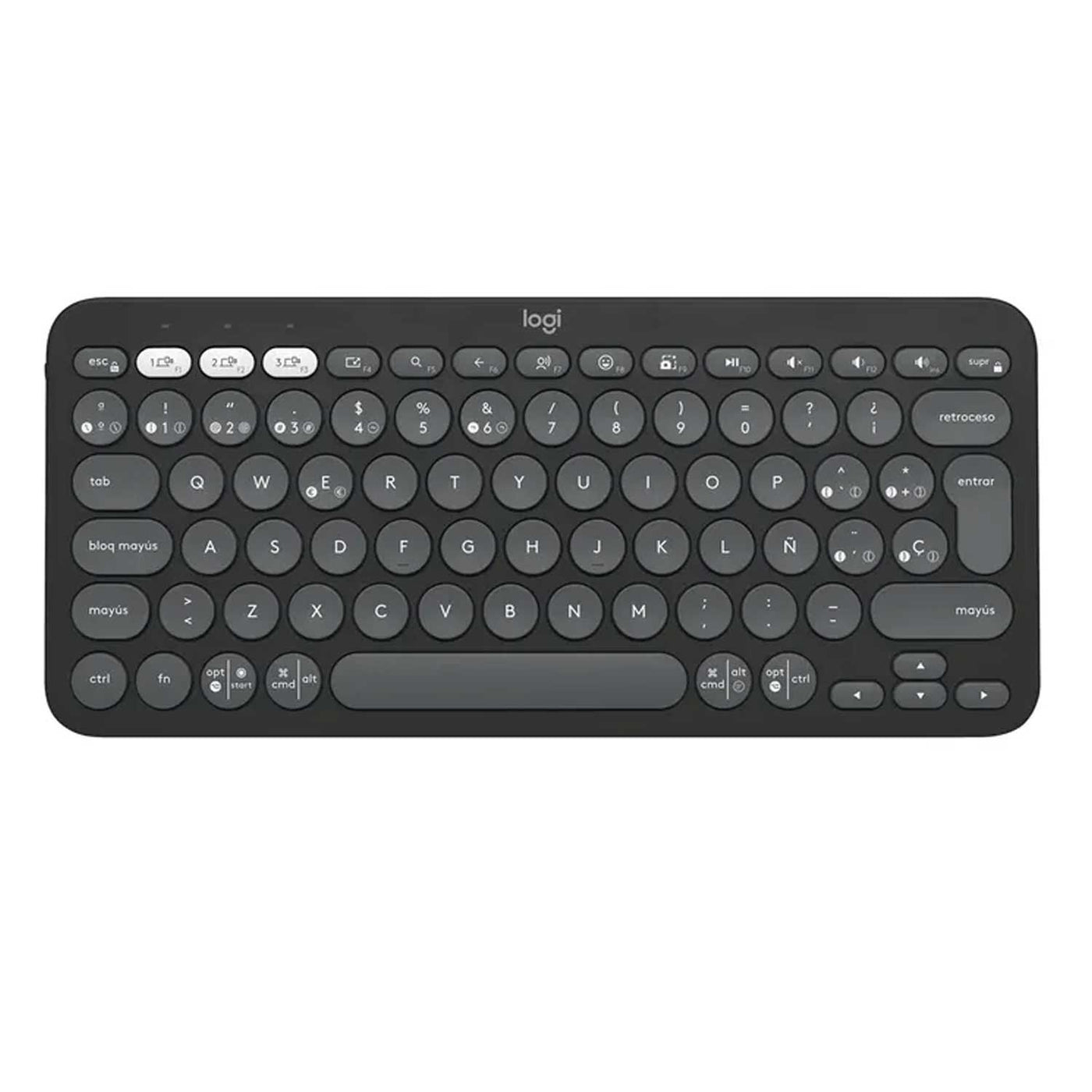 Teclado Bluetooth Logitech Pebble Keys 2 K380s Español Grafito