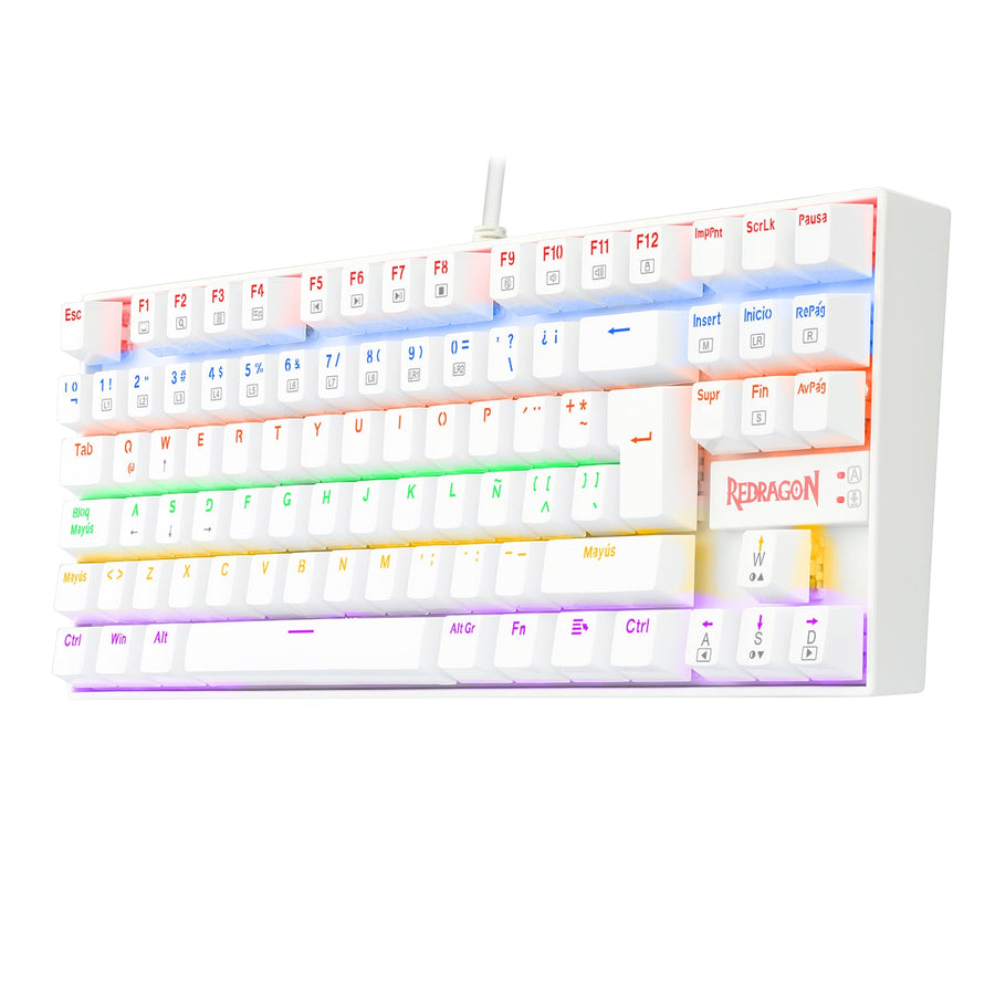 Teclado Gamer KUMARA 2 K552R-SP Rainbow Switch Red Blanco