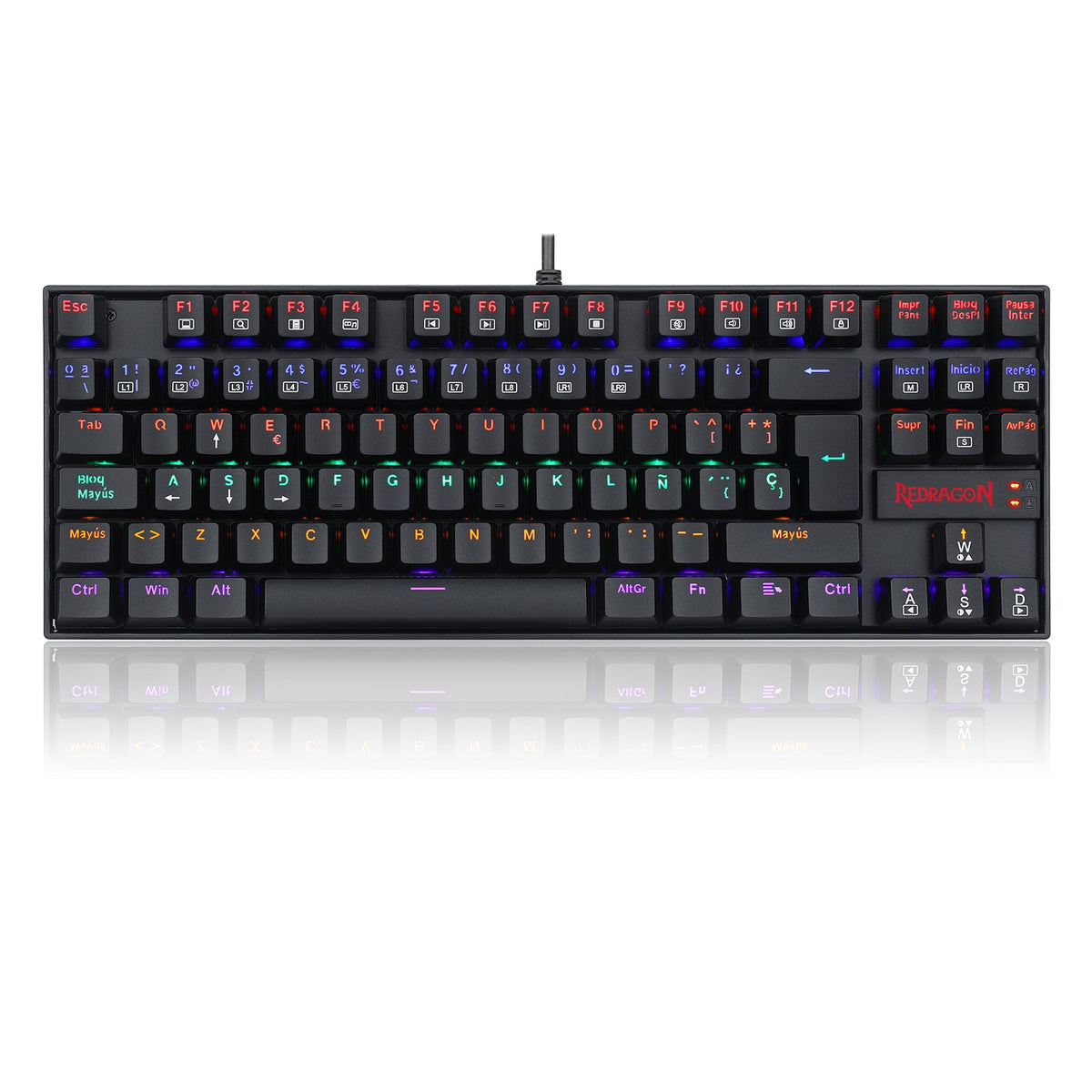Teclado Gamer KUMARA 2 K552R - SP Rainbow Switch Red Negro - Bestmart Open Box