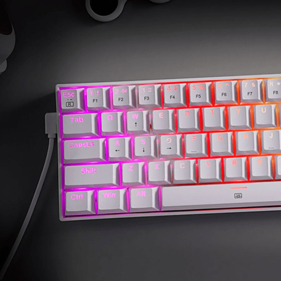 Teclado Gamer Redragon Dragonborn K630W-RGB-SP - Switch Red - Blanco