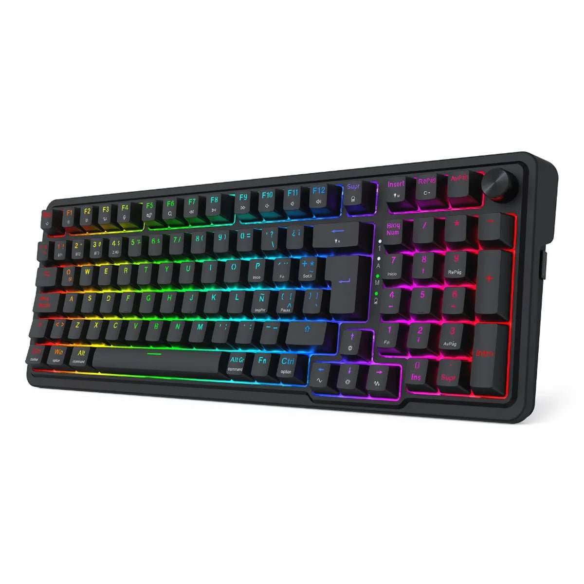 Teclado Gamer Redragon EISA Magnetic K686 Hall Effect RGB 98 Teclas Español Latino Negro - Bestmart