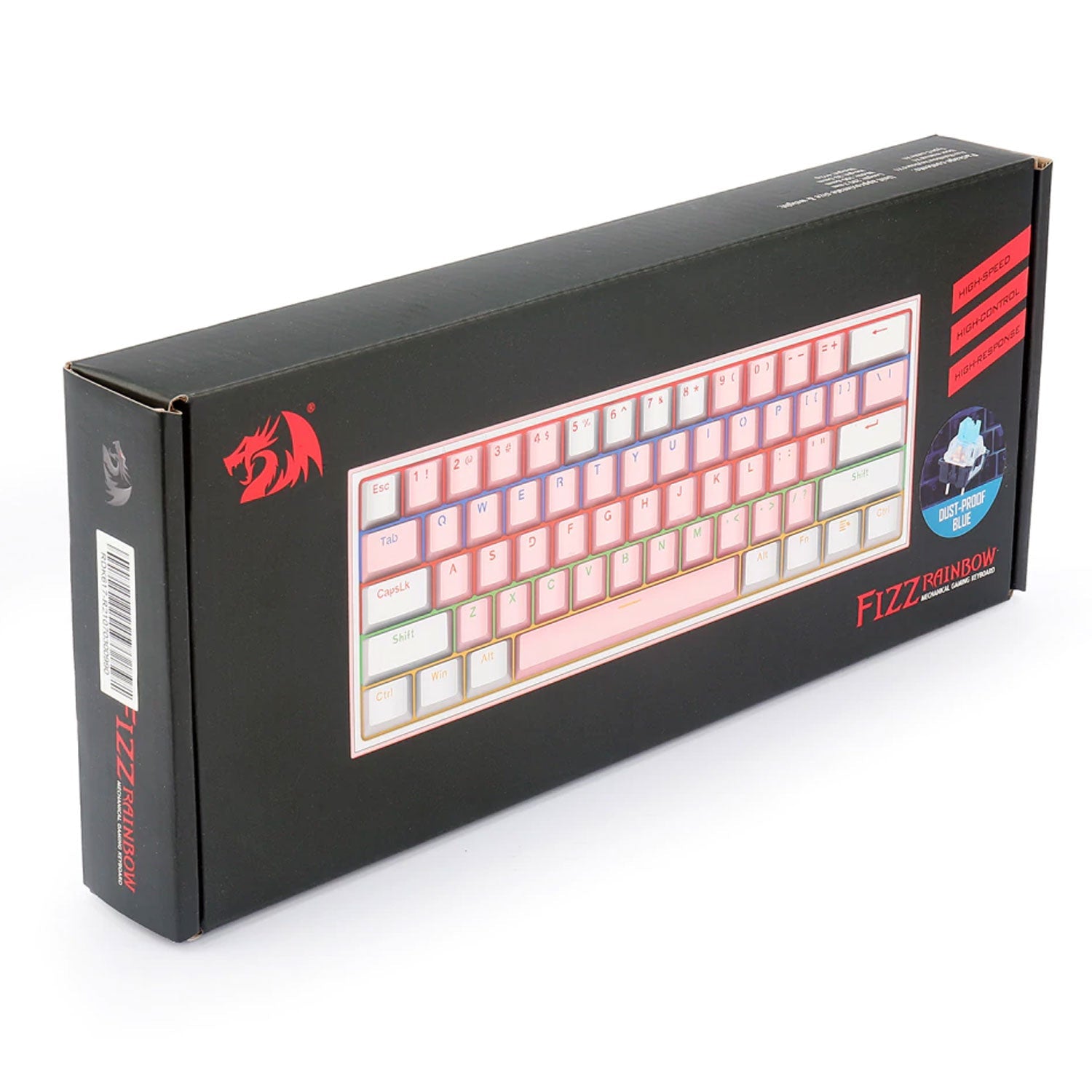 Teclado Gamer Redragon Fizz K617 RGB Mecánico Switch Red Rosado con Blanco - Bestmart