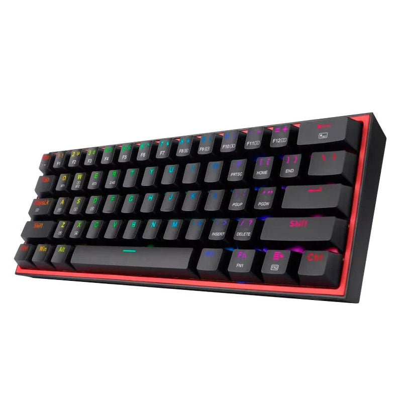 Teclado Mecánico Gamer Redragon Fizz Pro K616 RGB Switch Red - Compacto 60% - Negro - Español