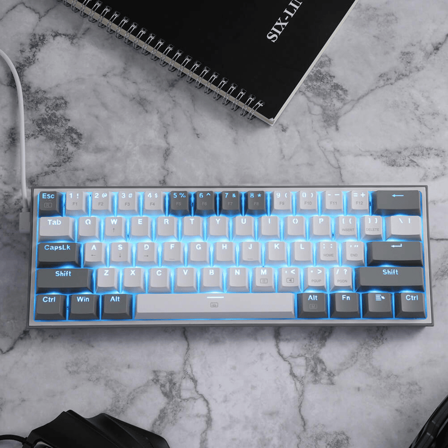 Teclado Gamer Redragon Fizz Pro K616-RGB WG SP - Blanco/Gris