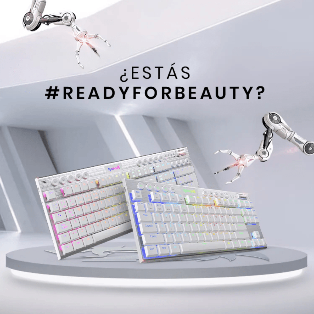 Teclado Gamer Redragon Horus K618W - RGB - SP Full Size WiFi negro - Bestmart