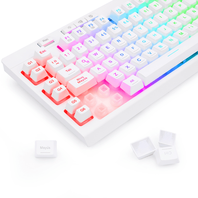 Teclado Gamer Redragon Shiva K512 RGB Español Blanco - Bestmart