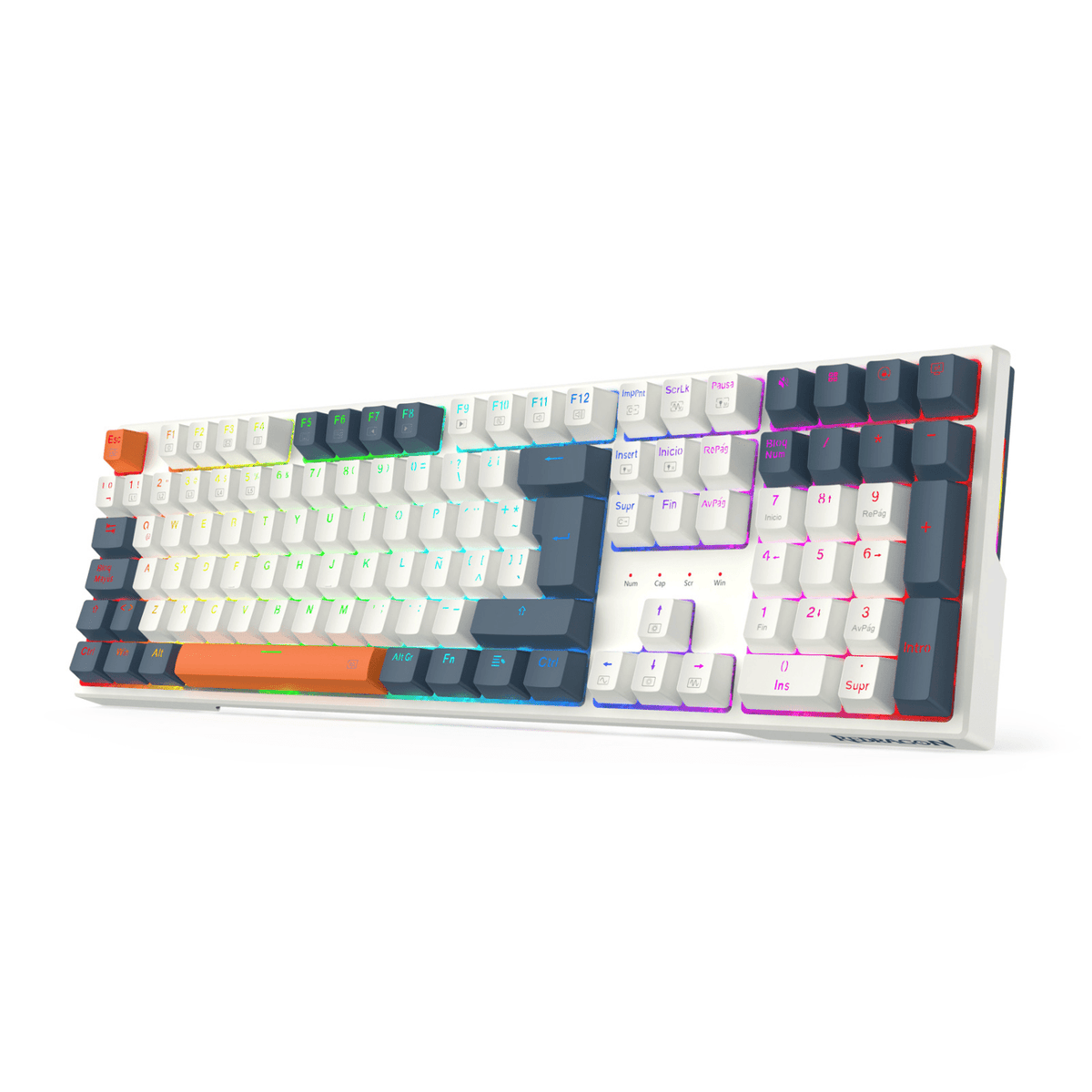 Teclado Gamer Redragon Trundle K668WBO Español Blanco con Mochila Aeneas de REGALO - Bestmart