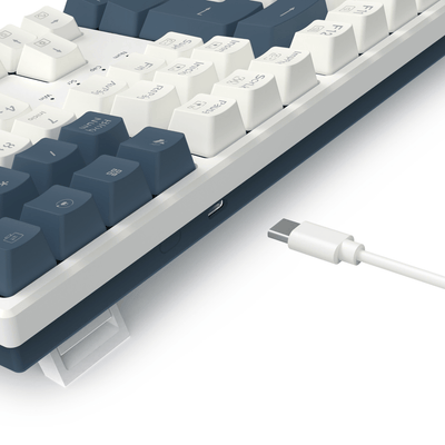 Teclado Gamer Redragon Trundle K668WBO RGB Switch Red Español Blanco - Bestmart