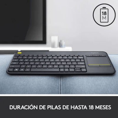 Teclado Inalambrico Logitech K400 Plus con touchpad negro - Bestmart