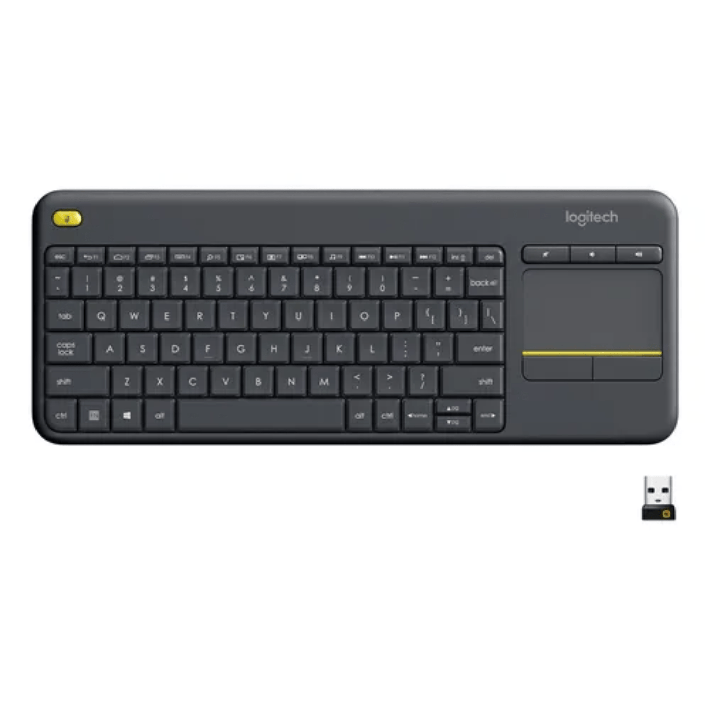 Teclado Inalambrico Logitech K400 Plus con touchpad negro