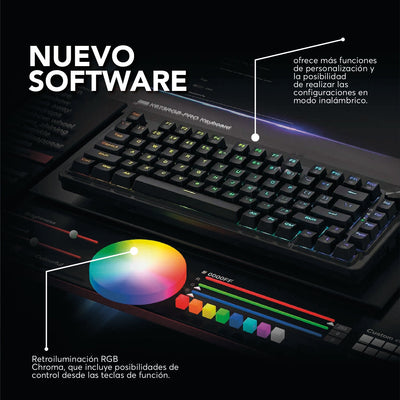 Teclado Mecánico Gamer Redragon Ucal Pro K673 Chroma RGB Switch Red - Compacto 75% - Negro - Español - Bestmart