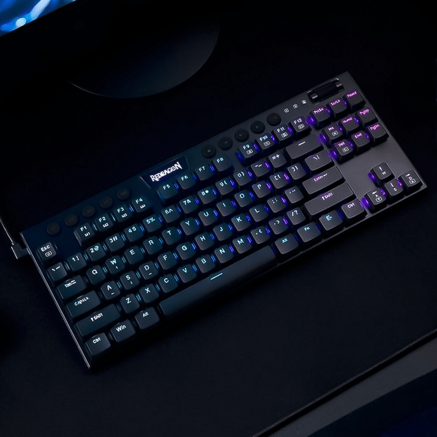 Teclado Mecánico Redragon Horus K621 RGB SP TKL WiFi Negro - Bestmart