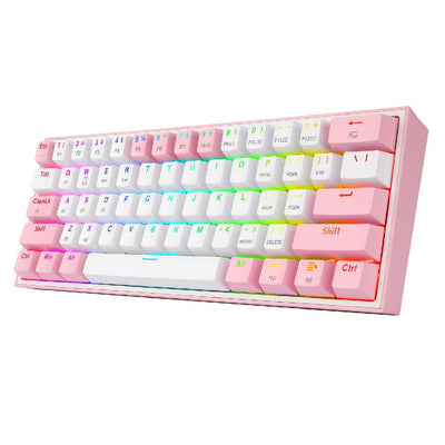 Teclado Redragon Fizz Pro Red Switch Blanco/Rosado - Bestmart