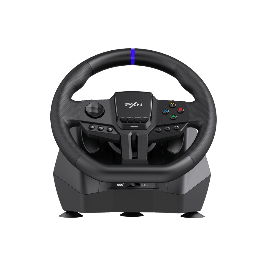 Volante de Carrera PXN V900 GEN2 con Pedales – PC, Xbox One, Xbox Series X|S, PS3, PS4 y Nintendo Switch - Negro