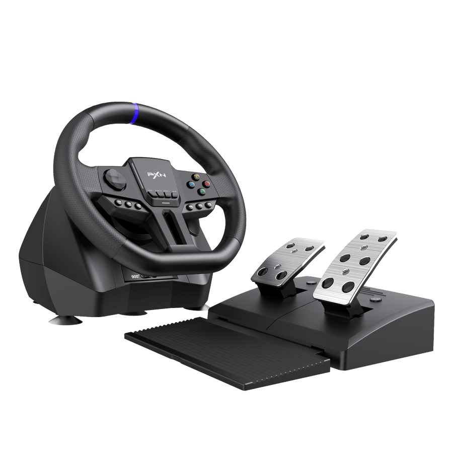 Volante de Carrera PXN V900 GEN2 con Pedales – PC, PS4, Xbox, Nintendo - Negro - Bestmart
