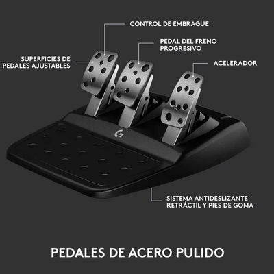 Volante De Carreras con Pedales Logitech G923 PS5, PS4 y PC (Windows) Negro - Bestmart
