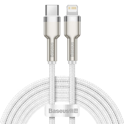 Baseus Baseus cable de datos metálico de la serie Cafule Tipo-C a iP PD 20W 2m - Blanco - Bestmart