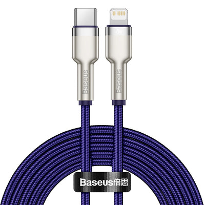 Baseus Baseus cable de datos metálico de la serie Cafule Tipo-C a iP PD 20W 2m - Púrpura - Bestmart