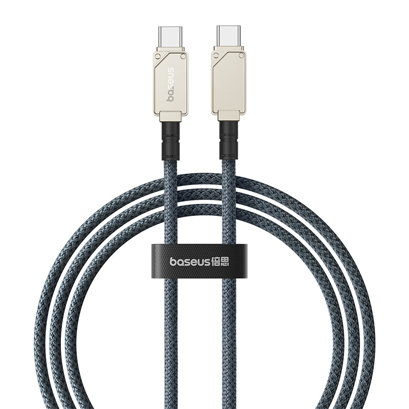 Cable de carga rápida Baseus Unbreakable Tipo C a Tipo C de 1 metro - 100W - Blanco