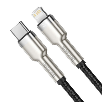 Baseus Baseus cable de datos metálico de la serie Cafule Tipo-C a iP PD 20W 0.25m - Negro - Bestmart