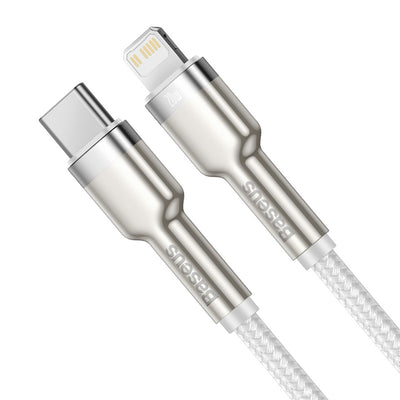 Baseus Baseus cable de datos metálico de la serie Cafule Tipo-C a iP PD 20W 1m - Blanco - Bestmart