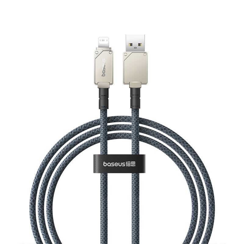 Cable de carga rápida Baseus Unbreakable USB a Lightning de 1 metro - 2.4A - Blanco