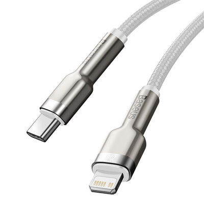 Baseus Baseus cable de datos metálico de la serie Cafule Tipo-C a iP PD 20W 2m - Blanco - Bestmart