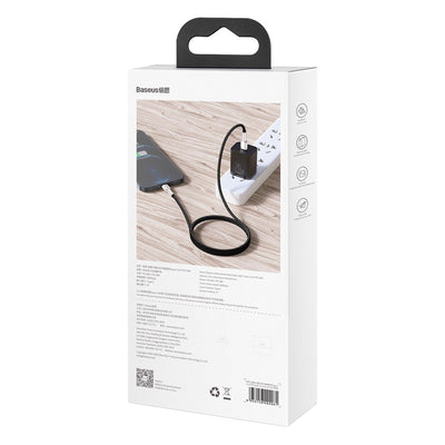 Baseus Baseus cable de datos metálico de la serie Cafule Tipo-C a iP PD 20W 1m - Negro - Bestmart