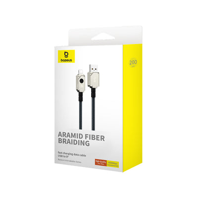 Cable de carga rápida Baseus Unbreakable USB a Lightning de 2 metros - 2.4A - Blanco