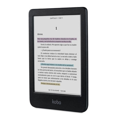 Pack Kobo Clara Colour HD 6" - Negro + Funda Transparente