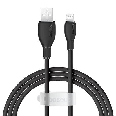 Baseus Baseus cable de carga serie Pudding USB a iP 2.4A 1.2m - Negro - Bestmart