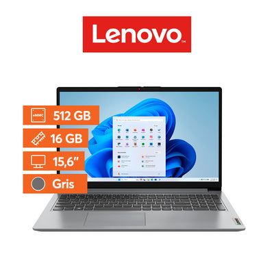 LENOVO Notebook Lenovo Ideapad 1 15.6" Laptop - Ryzen 7 5700U - 16GB Memory - AMD Radeon Graphics - 512GB SSD - Gris - Bestmart