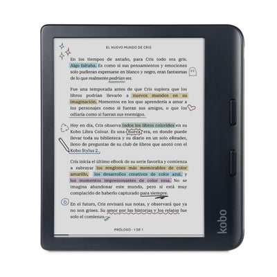 Pack Kobo Libra Colour HD 7" - Negro + Funda Notebook SleepCover - Negro