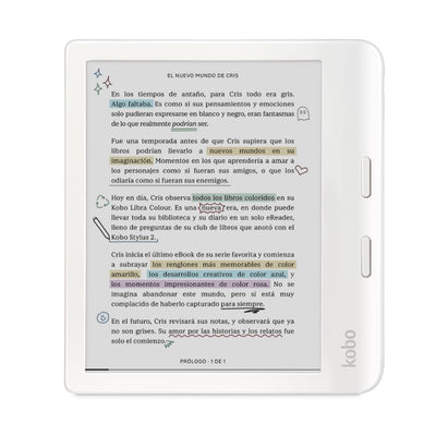 Lector E Reader Kobo Libra Colour HD 7" - 32GB - Blanco