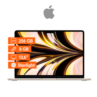 Apple Apple MacBook Air M2 13,6" - 8 GB RAM - 256 GB SSD - Starlight - Bestmart