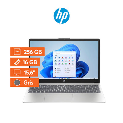 HP Notebook HP - 15.6" Full HD - AMD Ryzen 5 7520U - 16GB RAM - 256GB SSD - Gris - Bestmart