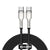 Cable de Carga Rápida Metálico Baseus Tipo-C a Tipo-C de 2 Metros - 100W - Serie Cafule Premium - Negro