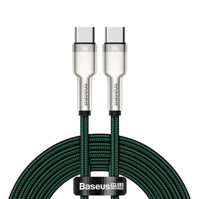 Baseus Baseus cable de datos metálico de la Serie Cafule de Tipo-C a Tipo-C 100W 2m - Verde - Bestmart