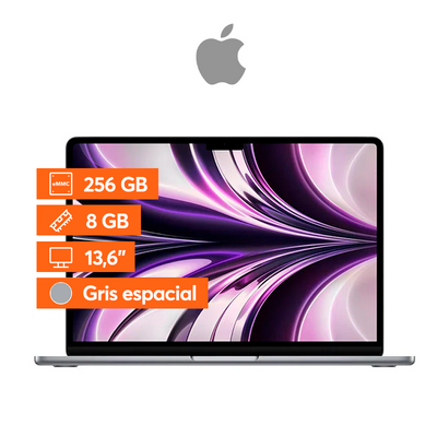 Apple Apple MacBook Air M2 13,6" - 8 GB RAM - 256 GB SSD - Gris Espacial - Bestmart