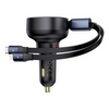 Baseus Cargador de smartphone para Auto Baseus Enjoyment Tipo C Con Cable Tipo C y Lightning - 60W - Negro - Bestmart