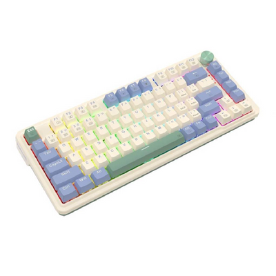 Teclado Gamer Redragon Ucal Pro K673 RGB - Red Switch - Blanco/Celeste