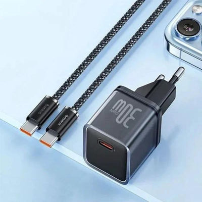 Mini Cargador Rápido Baseus GaN5 30W USB-C - Incluye Cable Tipo C