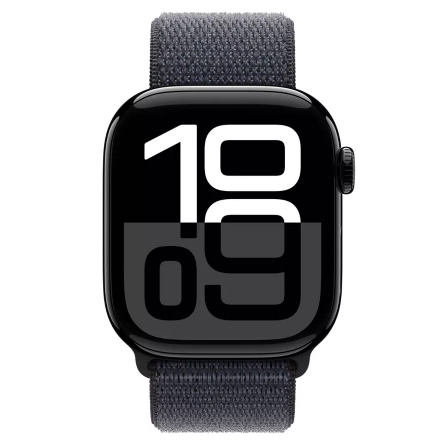 Apple Watch Series 10 (GPS) 42mm Aluminum Case with Ink Sport Loop - Jet Black - (2024)