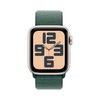 Apple Watch SE 2.ª Gen 2022 (GPS) Color Starlight aluminio 40mm con lazo deportivo LakeGreen