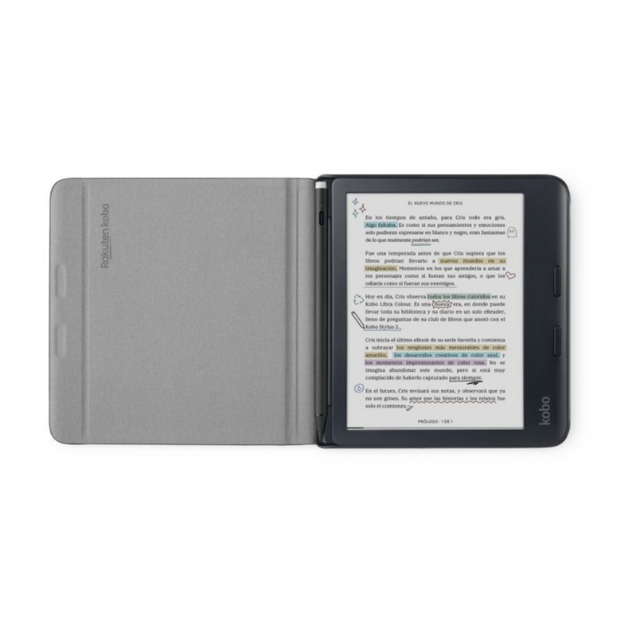 RAKUTEN KOBO Lector e Reader Kobo Libra Colour Blanco con Funda Notebook SleepCover Beige - Bestmart