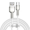 Baseus Baseus cable de datos metálico de la Serie Cafule de USB a Tipo-C 66W 2m - Blanco - Bestmart
