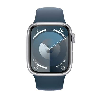 APPLE Apple Watch Series 9 (GPS) Correa deportiva 41mm azul tormenta - S/M - Silver - Bestmart